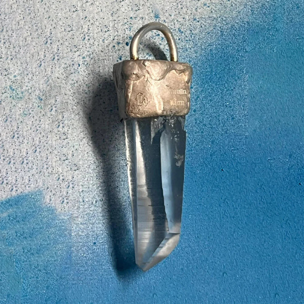 Customizable Energy Amulet Clarity Quartz Pendant