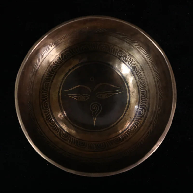 Antique Singing Bowl-Tibetan temple series-Scriptures Blessed