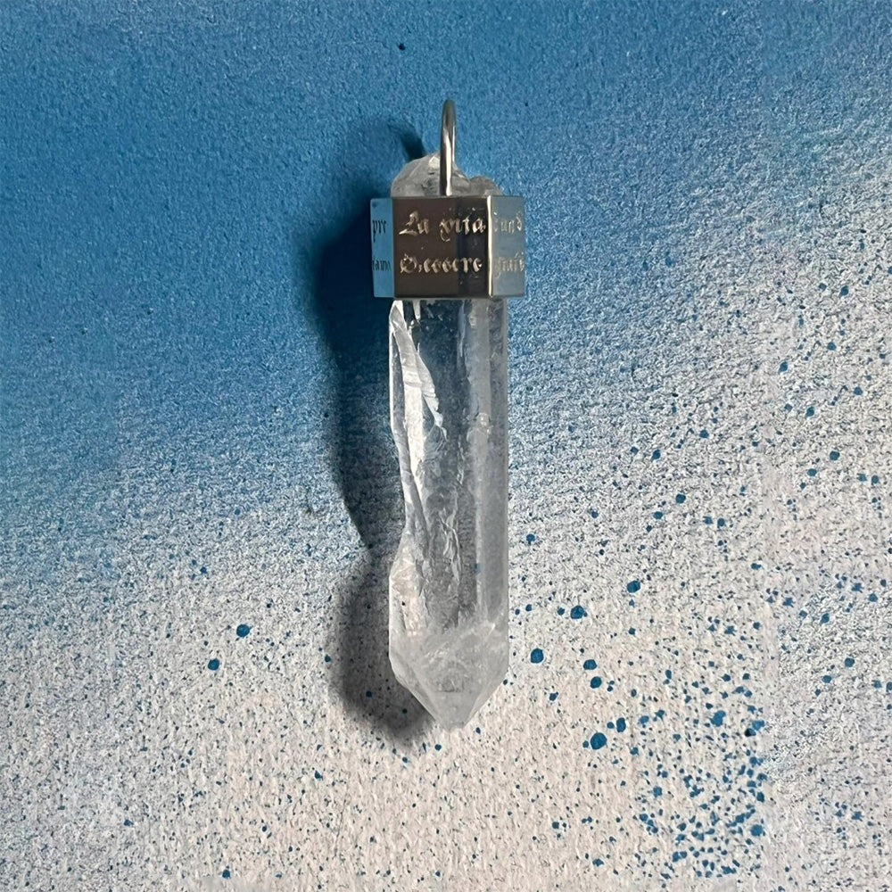 Customizable Energy Amulet Clarity Quartz Pendant