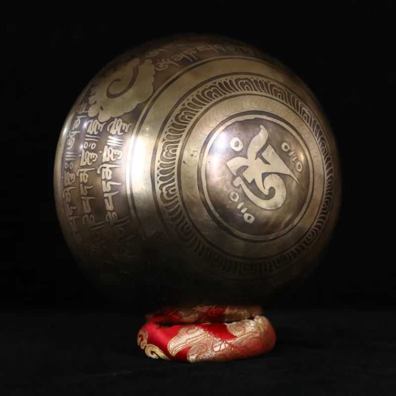 Antique Singing Bowl-Tibetan temple series-Scriptures Blessed