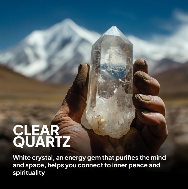 Customizable Energy Amulet Clarity Quartz Pendant