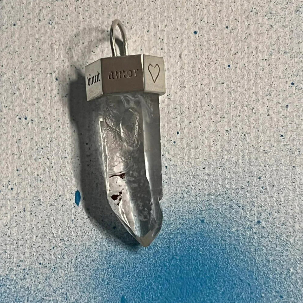 Customizable Energy Amulet Clarity Quartz Pendant