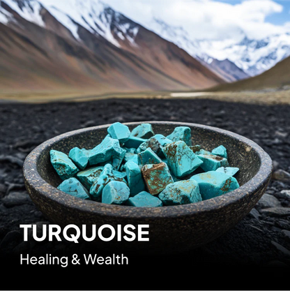 Robust Wealth Sturdy Turquoise 108 Mala Beads Necklace