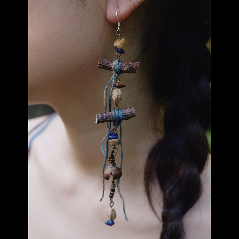 Sacred Guardian Protection Earrings with Natural Jade & Silver