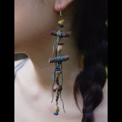 Sacred Guardian Protection Earrings with Natural Jade & Silver