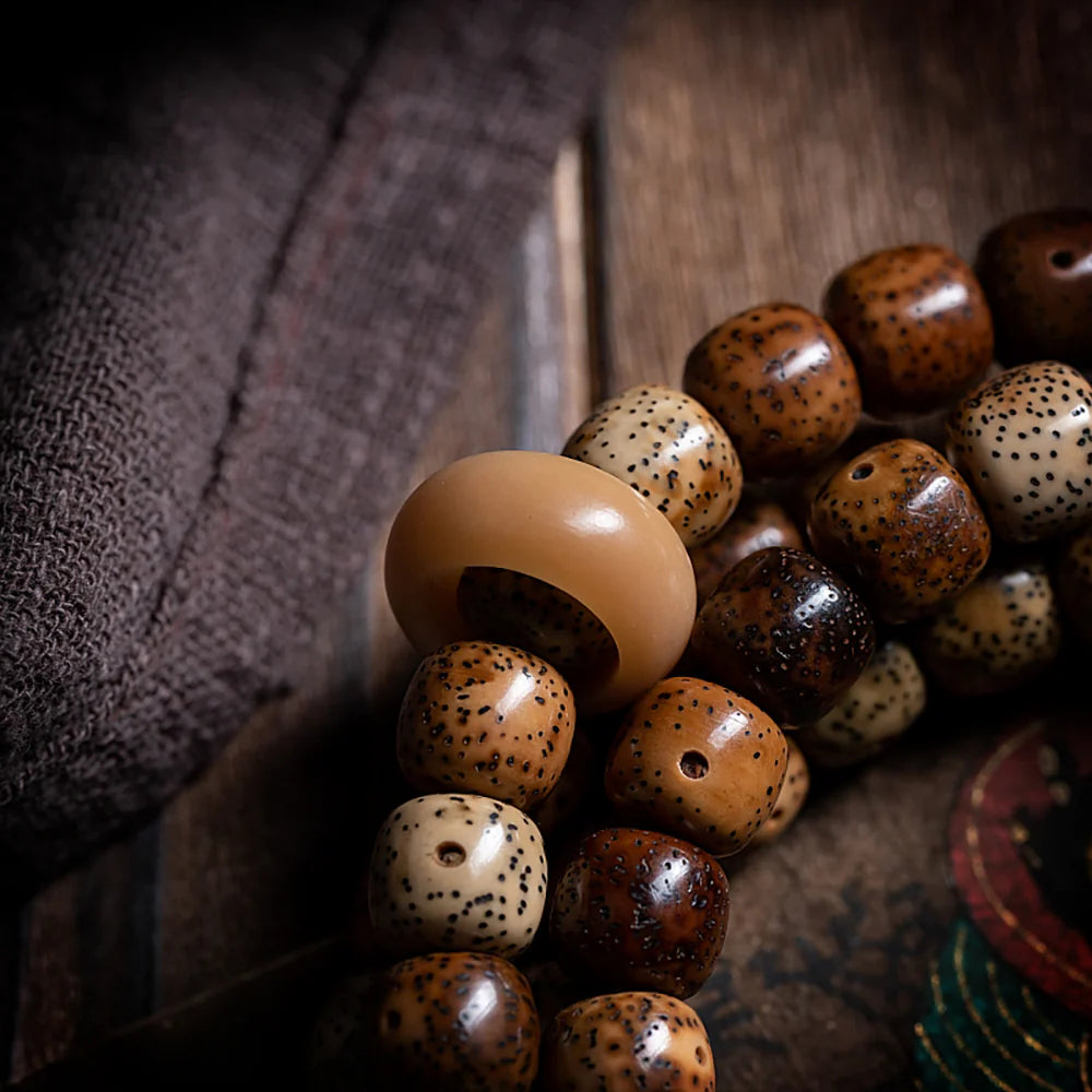 Blessed Bodhi Seed 108 Mala Beads Necklace