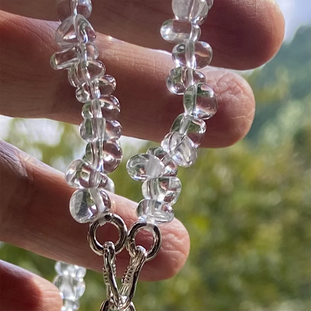 Lucky Gleam of Twilight Clear Quartz Necklace