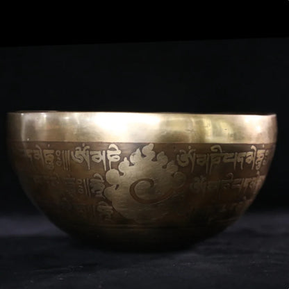 Antique Singing Bowl-Tibetan temple series-Scriptures Blessed