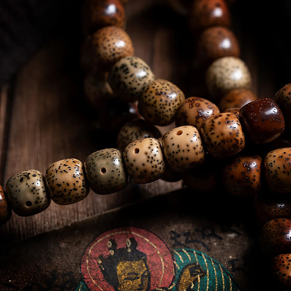 Blessed Bodhi Seed 108 Mala Beads Necklace